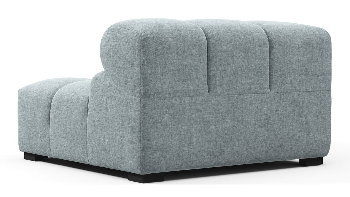 Tufty - Tufty Module, Left Corner, Cerulean Chenille