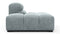 Tufty - Tufty Module, Left End, Armless, Cerulean Chenille