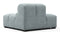 Tufty - Tufty Module, Left End, Armless, Cerulean Chenille
