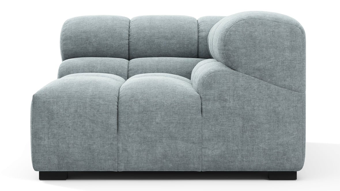 Tufty - Tufty Module, Right Corner, Cerulean Chenille