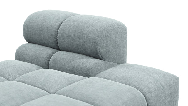 Tufty - Tufty Module, Right End, Armless, Cerulean Chenille