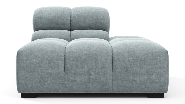 Tufty - Tufty Module, Right End, Armless, Cerulean Chenille