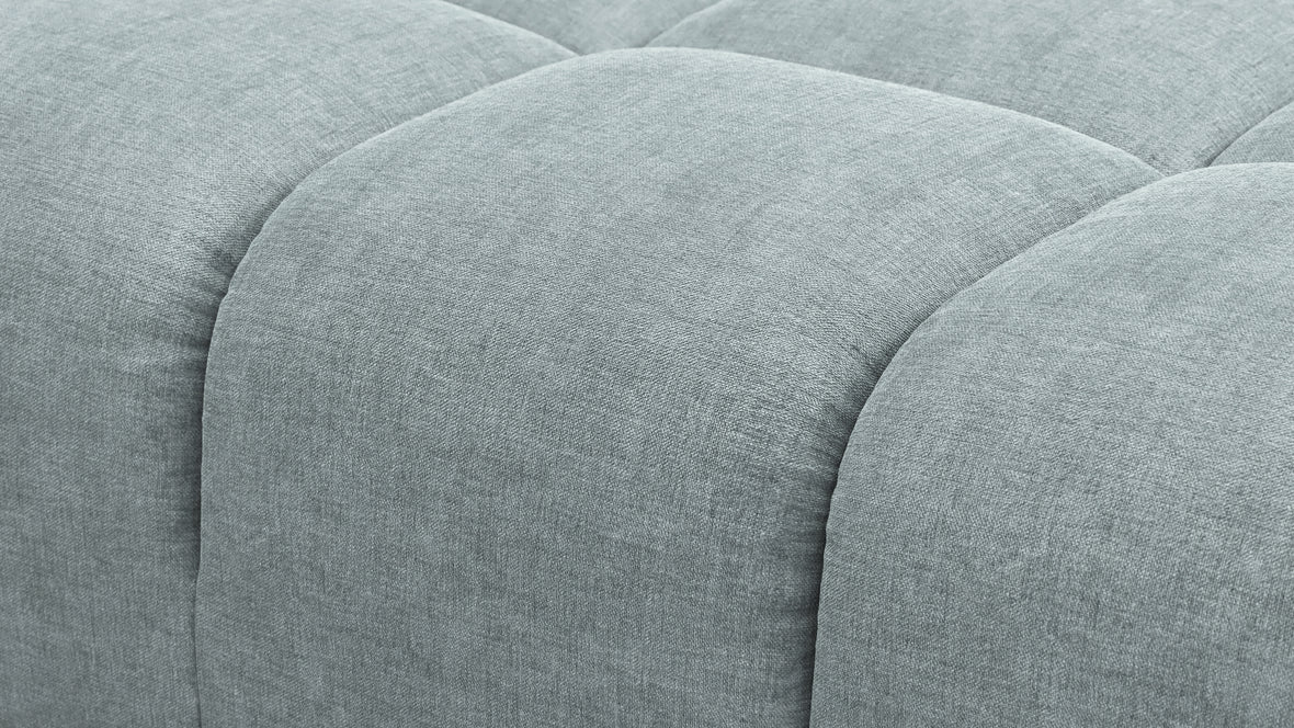Tufty - Tufty Module, Left Corner Half, Cerulean Chenille