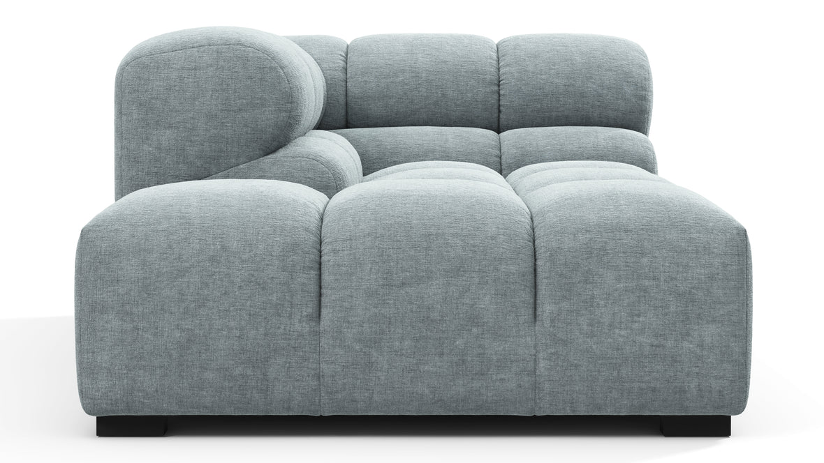 Tufty - Tufty Module, Left Corner Half, Cerulean Chenille