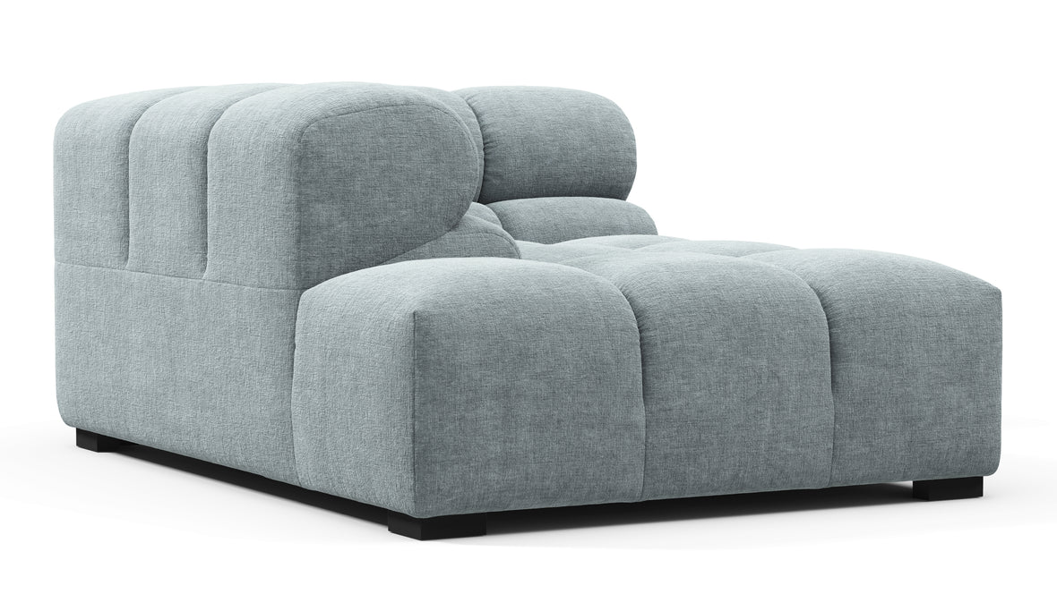 Tufty - Tufty Module, Left Corner Half, Cerulean Chenille