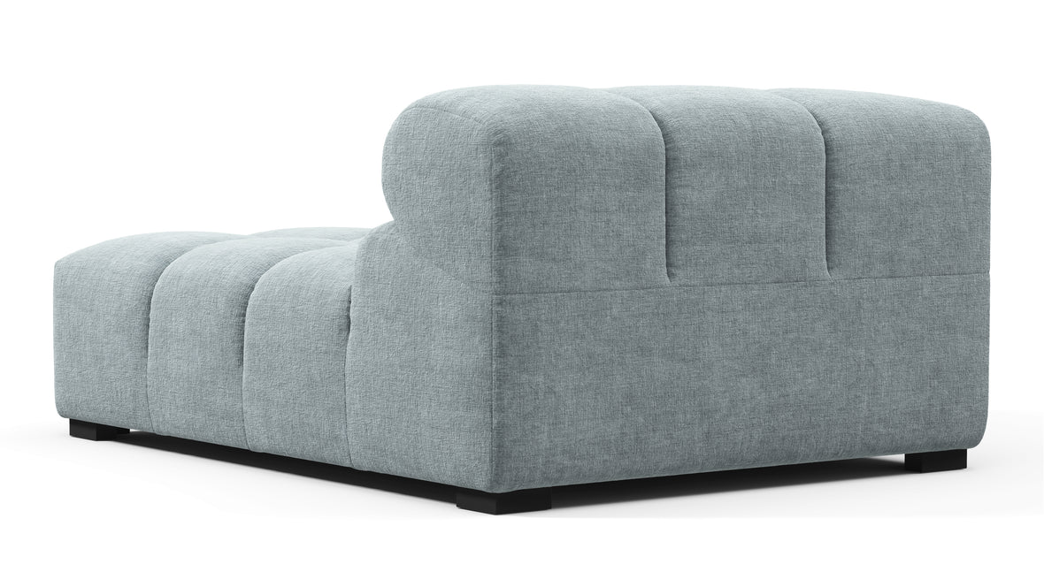 Tufty - Tufty Module, Left Corner Half, Cerulean Chenille