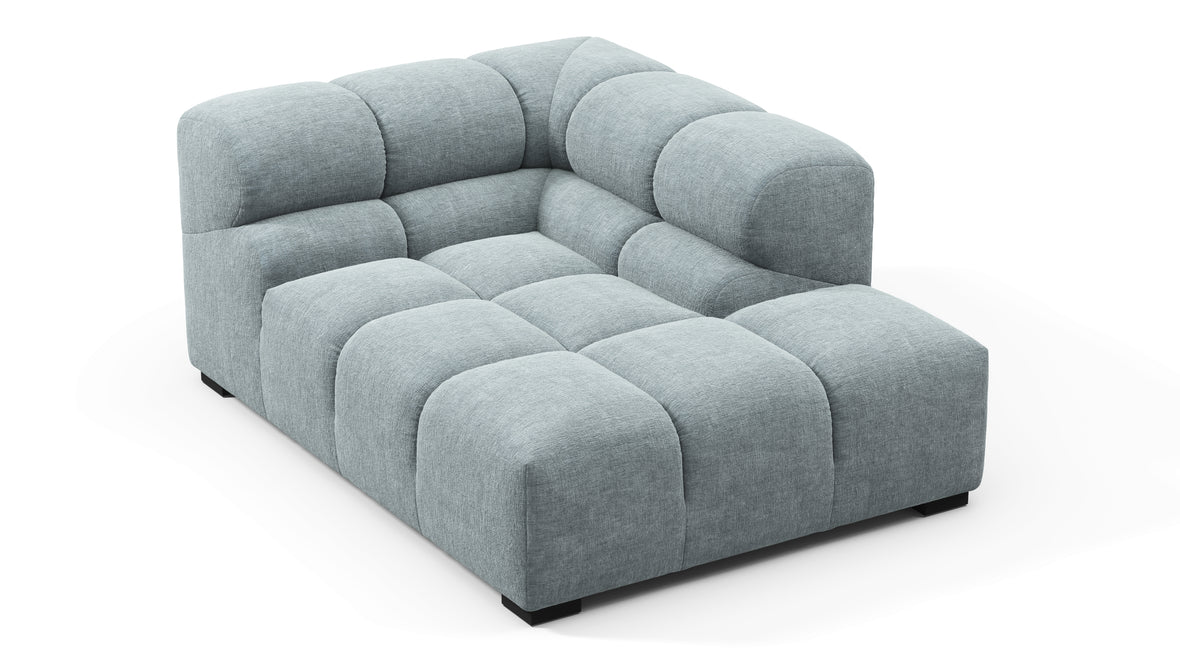 Tufty - Tufty Module, Right Corner Half, Cerulean Chenille