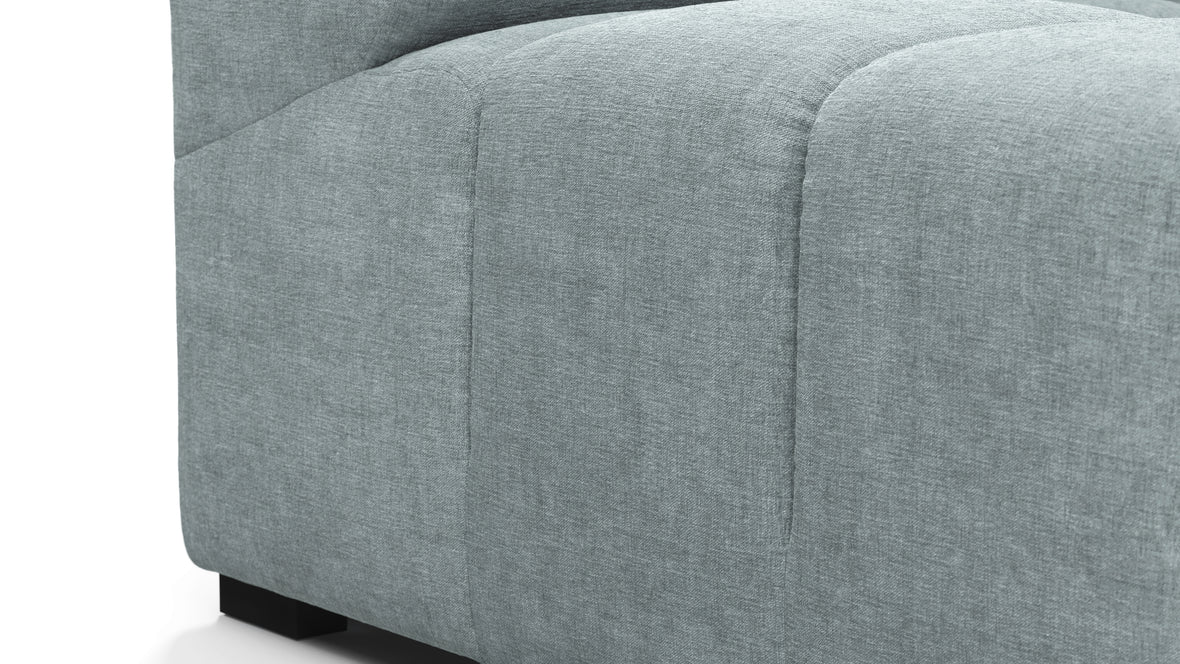 Tufty - Tufty Module, Deep Left Arm, Cerulean Chenille