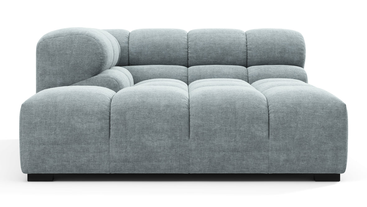 Tufty - Tufty Module, Deep Left Corner Half, Cerulean Chenille