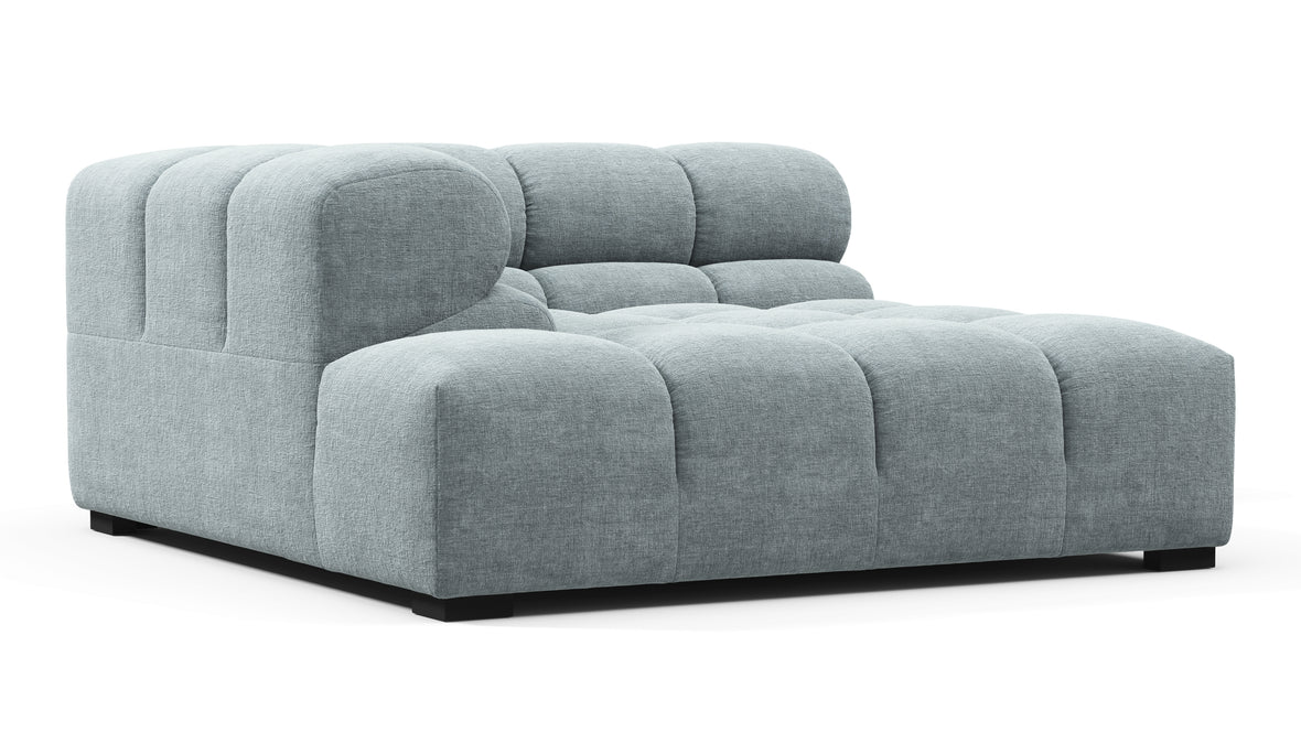 Tufty - Tufty Module, Deep Left Corner Half, Cerulean Chenille