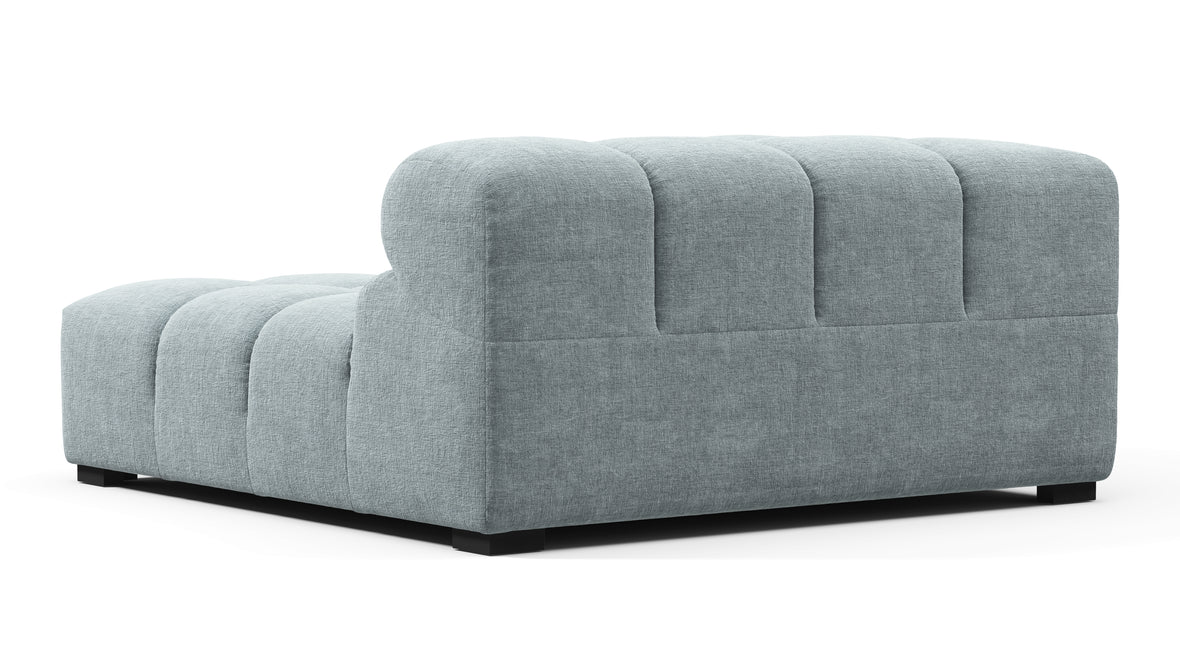 Tufty - Tufty Module, Deep Left Corner Half, Cerulean Chenille