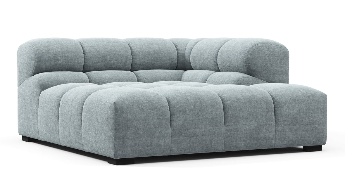 Tufty - Tufty Module, Deep Right Corner Half, Cerulean Chenille
