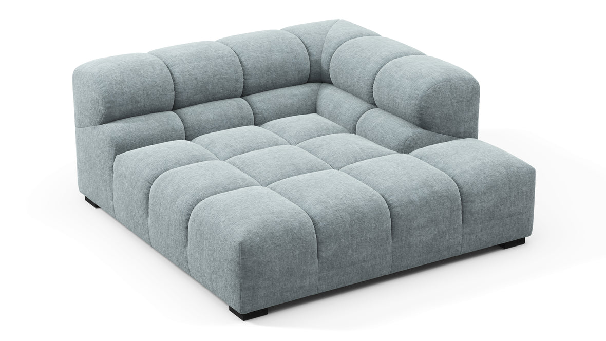Tufty - Tufty Module, Deep Right Corner Half, Cerulean Chenille