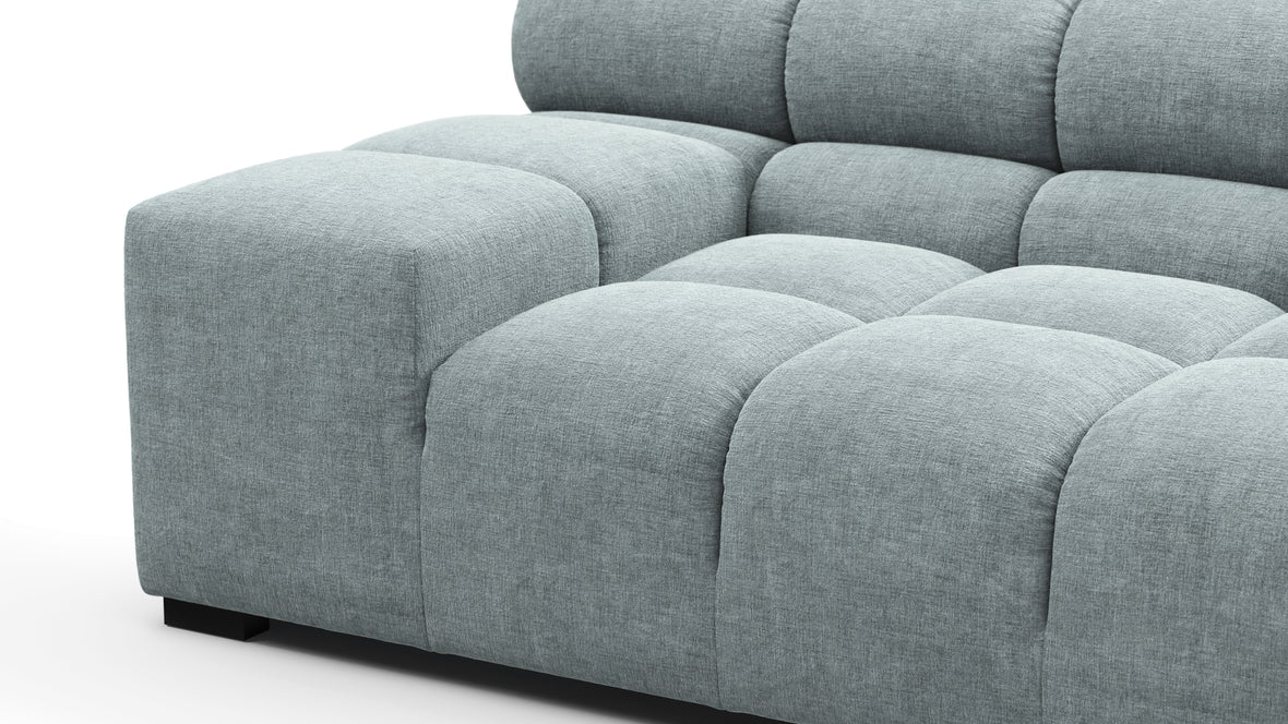 Tufty - Tufty Sectional, Extra Large Left Corner, Cerulean Chenille