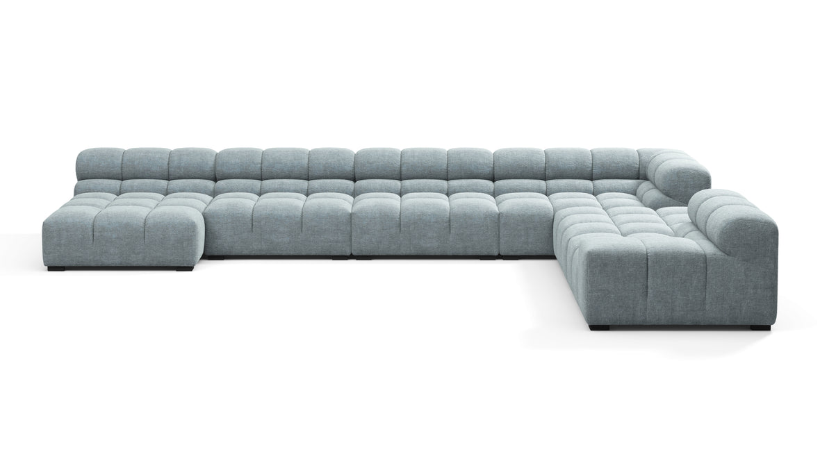 Tufty - Tufty Sectional, Extra Large Right Corner, Cerulean Chenille