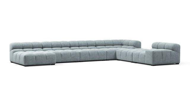 Tufty - Tufty Sectional, Extra Large Right Corner, Cerulean Chenille