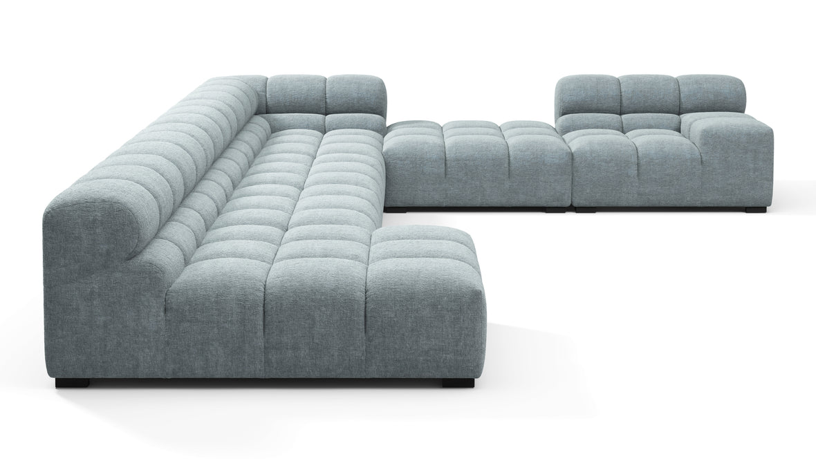 Tufty - Tufty Sectional, Extra Large Right Corner, Cerulean Chenille