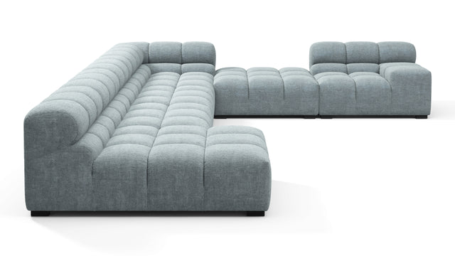 Tufty - Tufty Sectional, Extra Large Right Corner, Cerulean Chenille