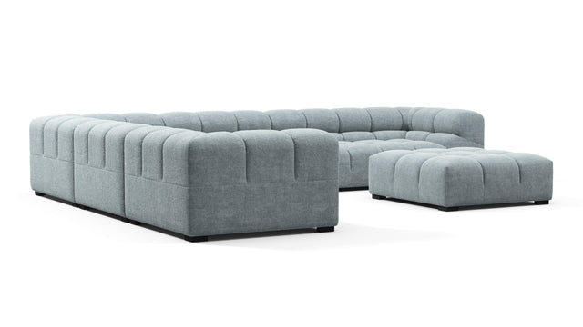 Tufty - Tufty Sectional, Large Left Corner, Cerulean Chenille