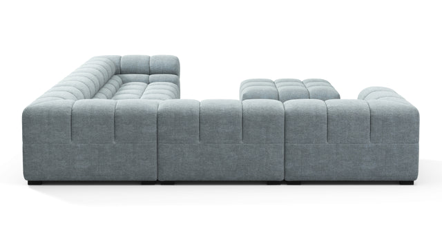 Tufty - Tufty Sectional, Large Left Corner, Cerulean Chenille