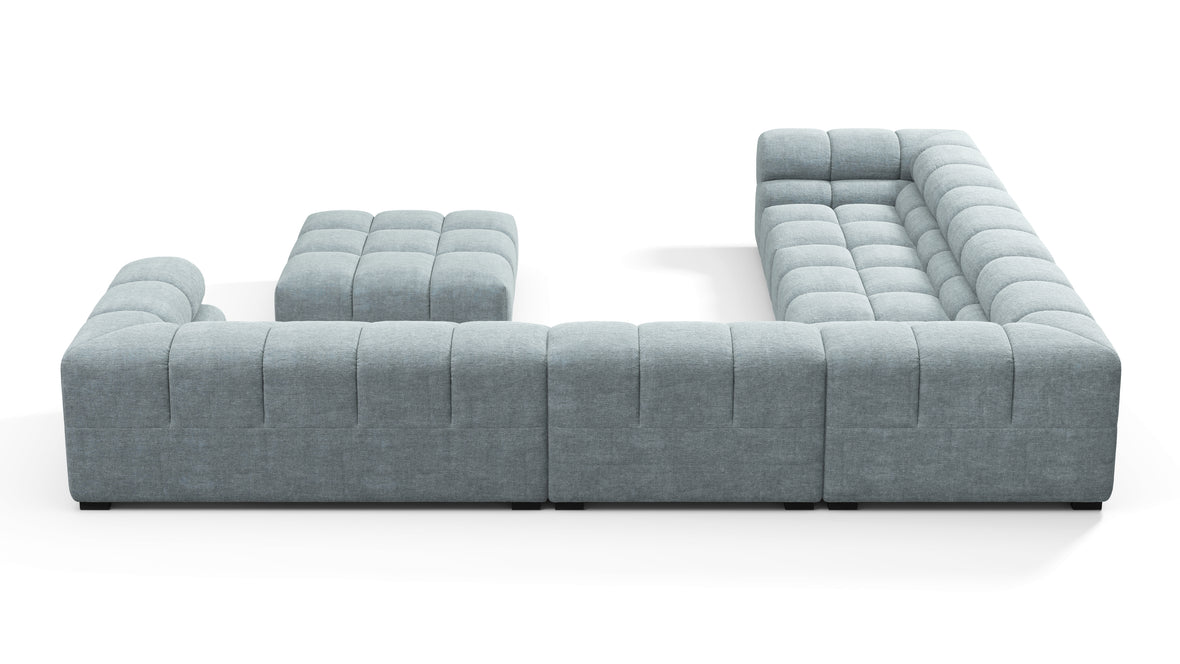 Tufty - Tufty Sectional, Large Left Corner, Cerulean Chenille