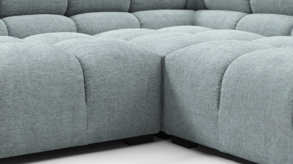 Tufty - Tufty Sectional, Large Right Corner, Cerulean Chenille