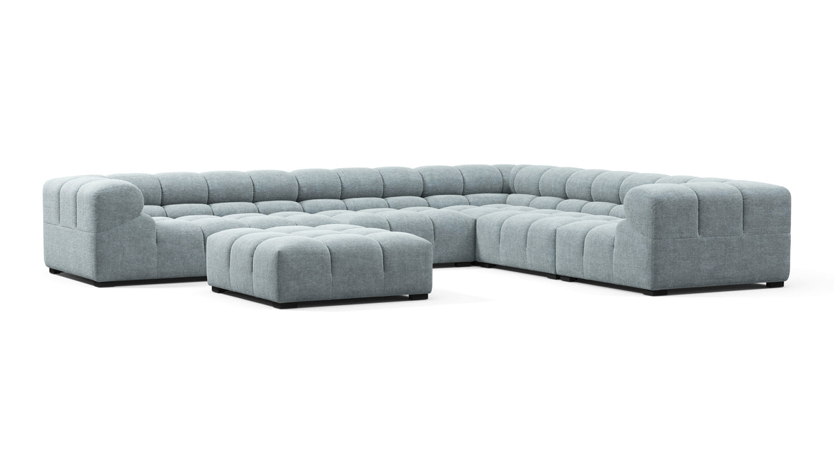 Tufty - Tufty Sectional, Large Right Corner, Cerulean Chenille