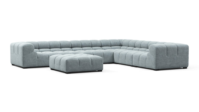 Tufty - Tufty Sectional, Large Right Corner, Cerulean Chenille