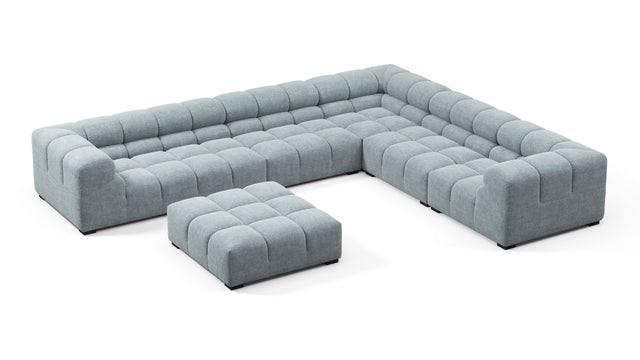 Tufty - Tufty Sectional, Large Right Corner, Cerulean Chenille
