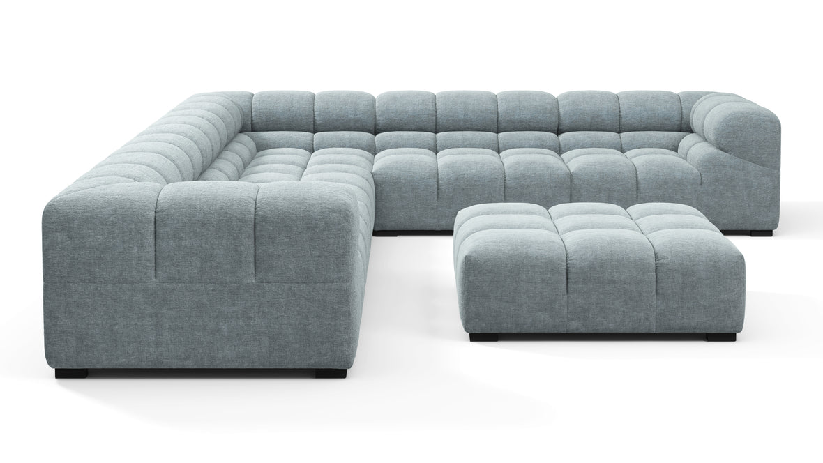 Tufty - Tufty Sectional, Large Right Corner, Cerulean Chenille