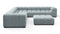Tufty - Tufty Sectional, Large Right Corner, Cerulean Chenille