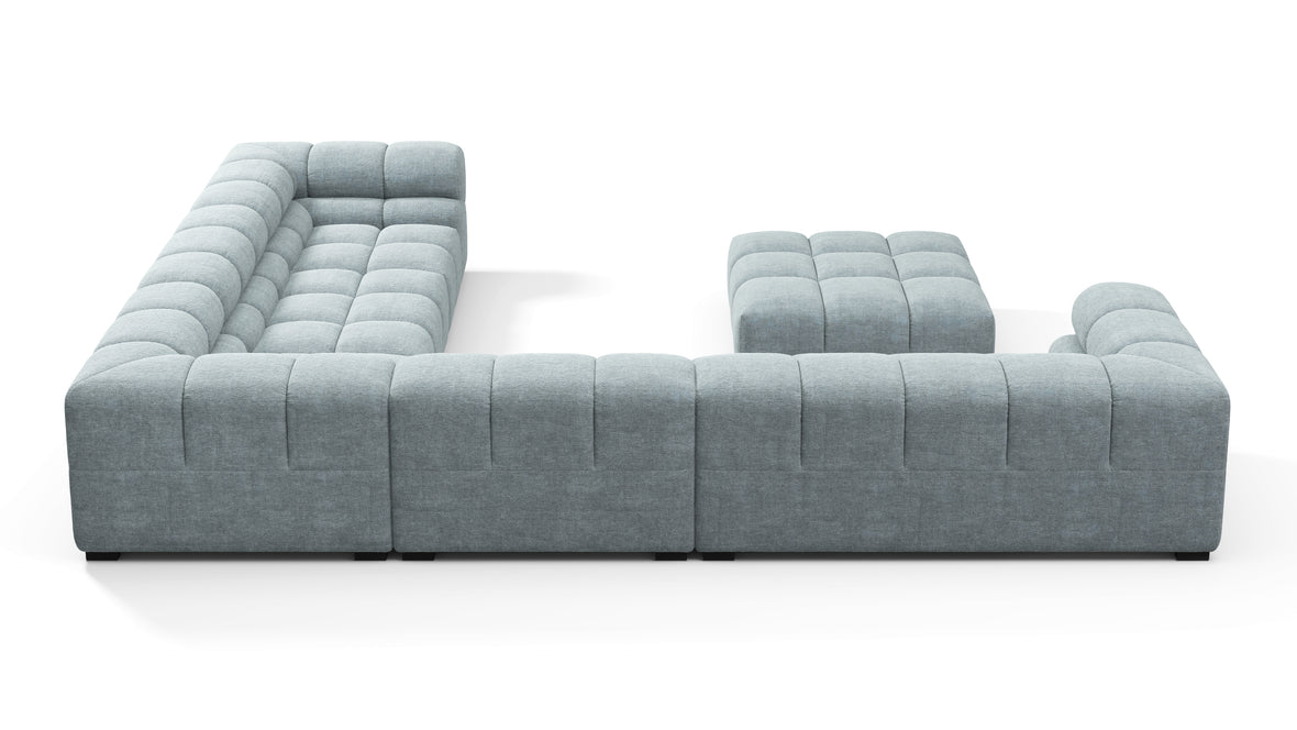 Tufty - Tufty Sectional, Large Right Corner, Cerulean Chenille