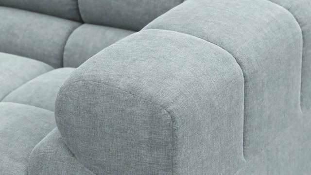 Tufty - Tufty Sectional, Left Corner, Cerulean Chenille