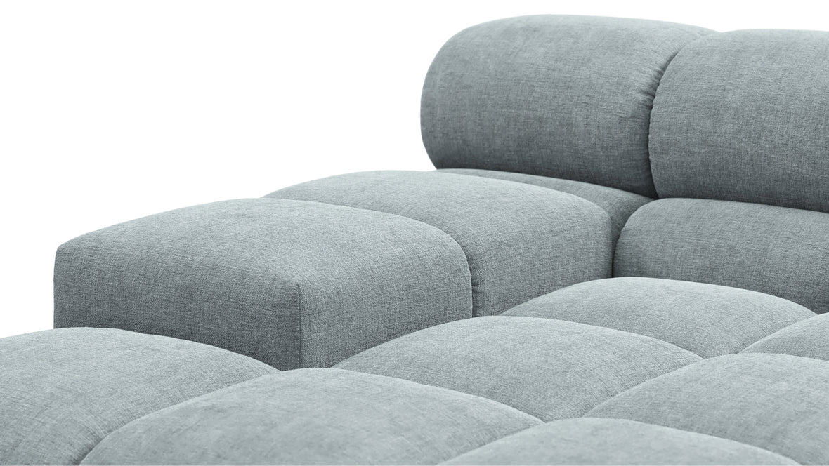 Tufty - Tufty Sectional, Left Corner, Cerulean Chenille