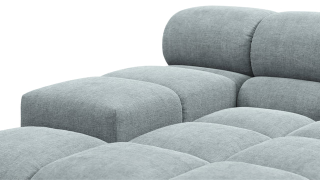 Tufty - Tufty Sectional, Left Corner, Cerulean Chenille