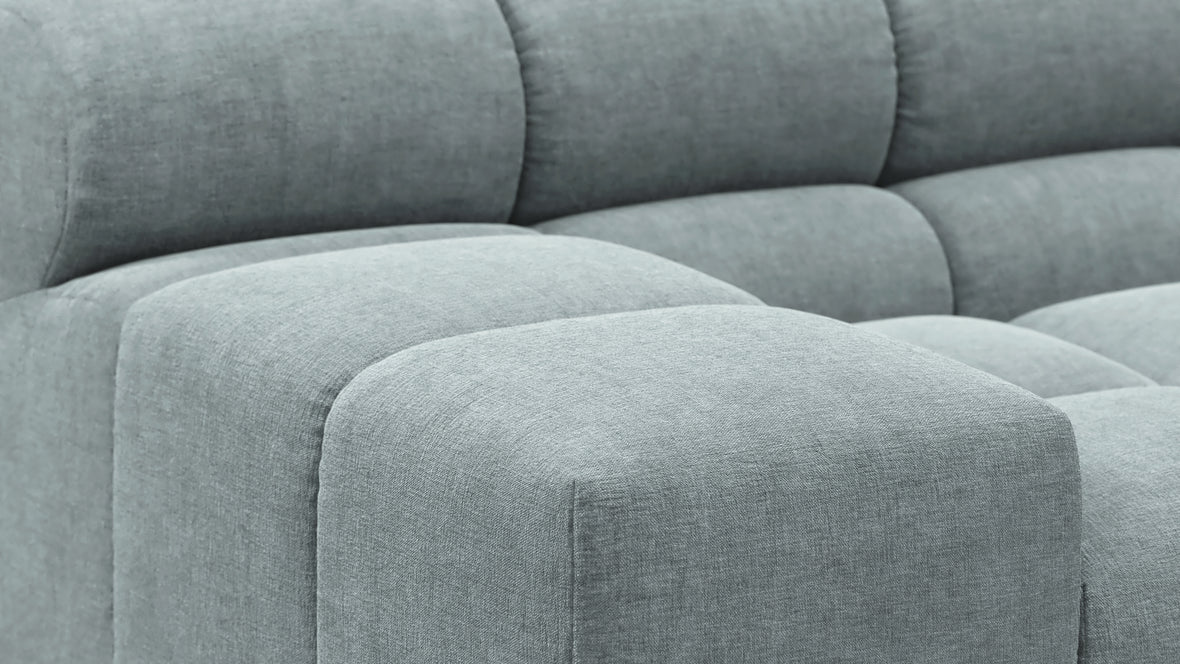 Tufty - Tufty Sectional, Small, Left Chaise, Cerulean Chenille