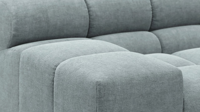 Tufty - Tufty Sectional, Small, Left Chaise, Cerulean Chenille