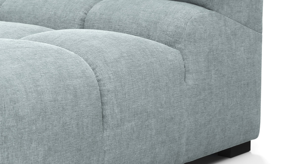 Tufty - Tufty Sectional, Small, Left Chaise, Cerulean Chenille