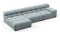 Tufty - Tufty Sectional, Small, Left Chaise, Cerulean Chenille