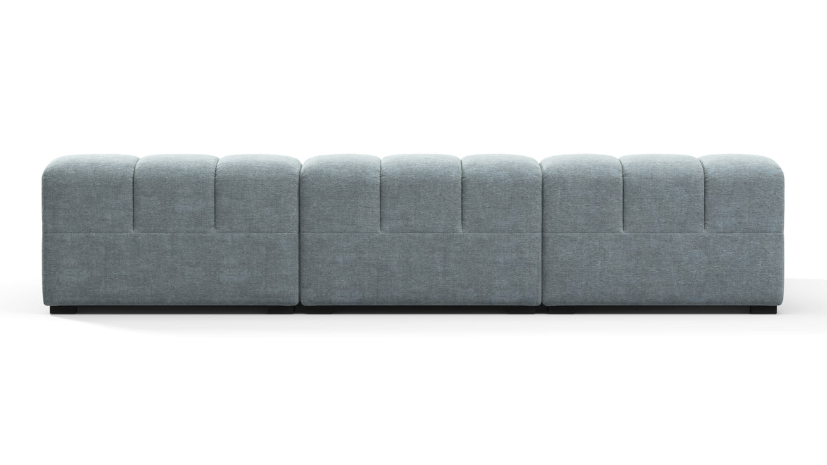 Tufty - Tufty Sectional, Small, Left Chaise, Cerulean Chenille
