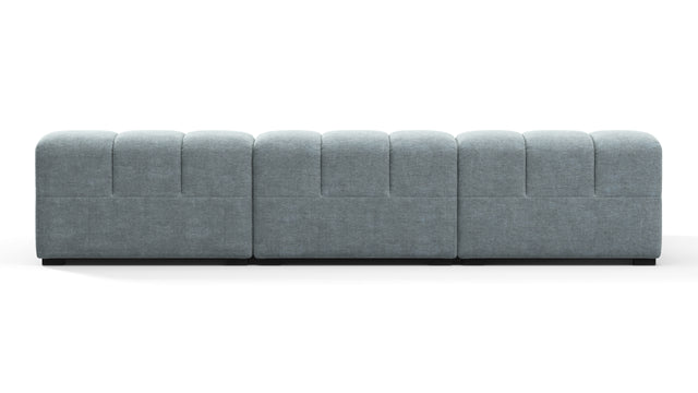 Tufty - Tufty Sectional, Small, Left Chaise, Cerulean Chenille