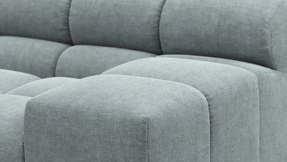 Tufty - Tufty Sectional, Small, Right Chaise, Cerulean Chenille