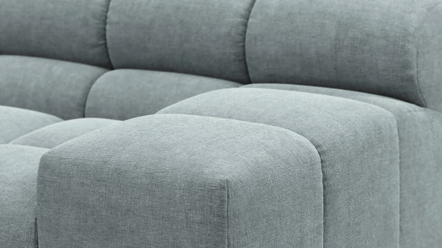 Tufty - Tufty Sectional, Small, Right Chaise, Cerulean Chenille