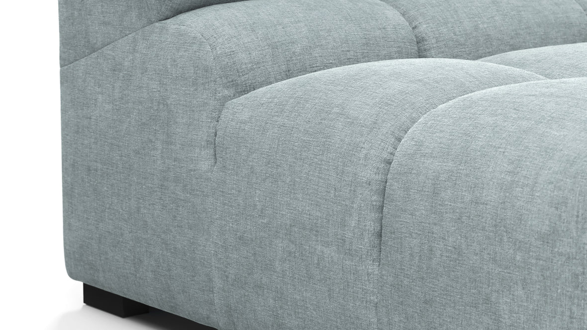 Tufty - Tufty Sectional, Small, Right Chaise, Cerulean Chenille