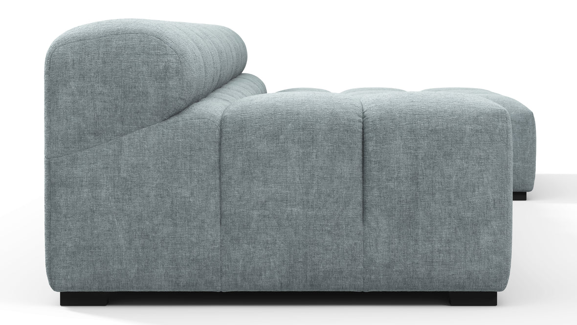 Tufty - Tufty Sectional, Small, Right Chaise, Cerulean Chenille