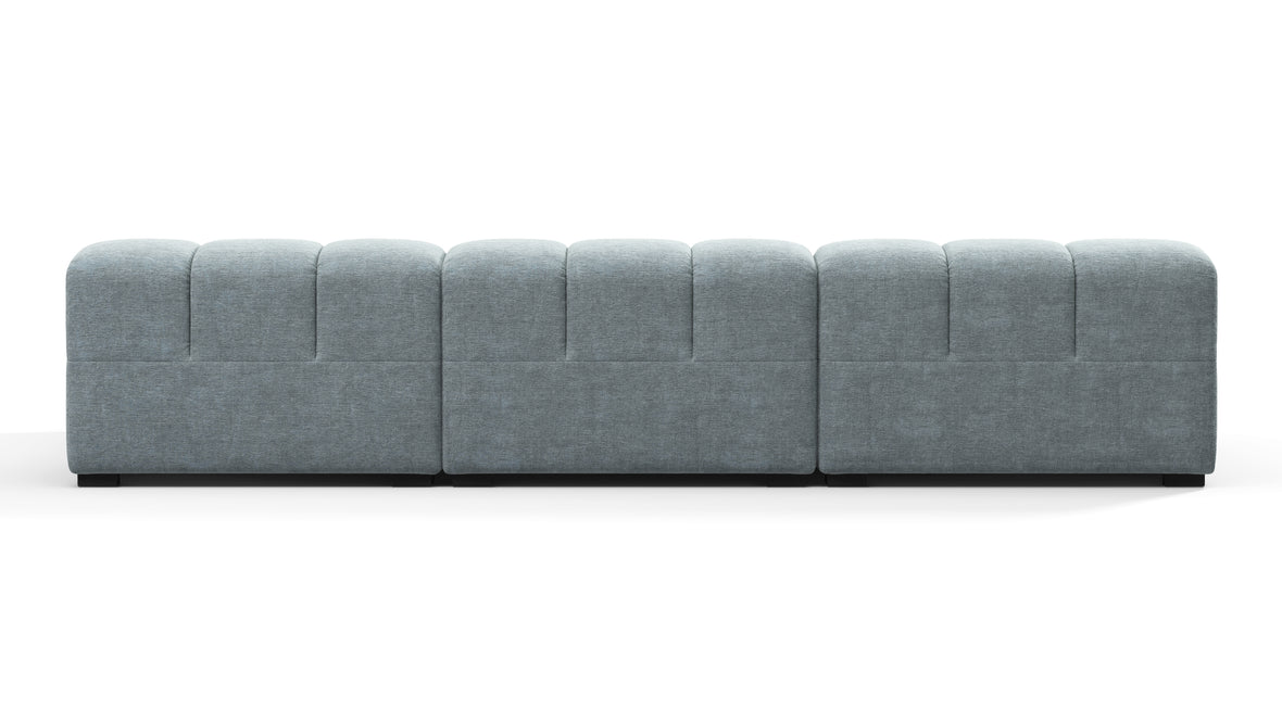 Tufty - Tufty Sectional, Small, Right Chaise, Cerulean Chenille