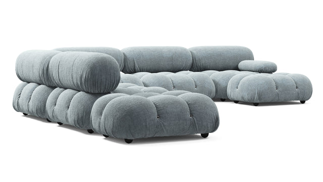 Bellini Large Sectional - Mario Bellini Large Sectional, Left Corner, Cerulean Chenille