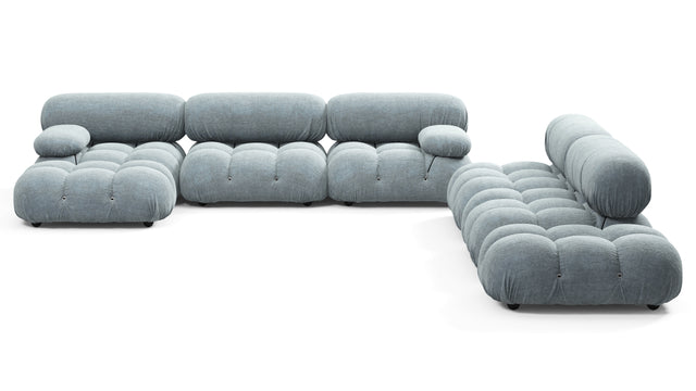 Bellini Large Sectional - Mario Bellini Large Sectional, Right Corner, Cerulean Chenille