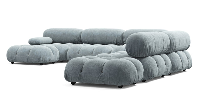 Bellini Large Sectional - Mario Bellini Large Sectional, Right Corner, Cerulean Chenille