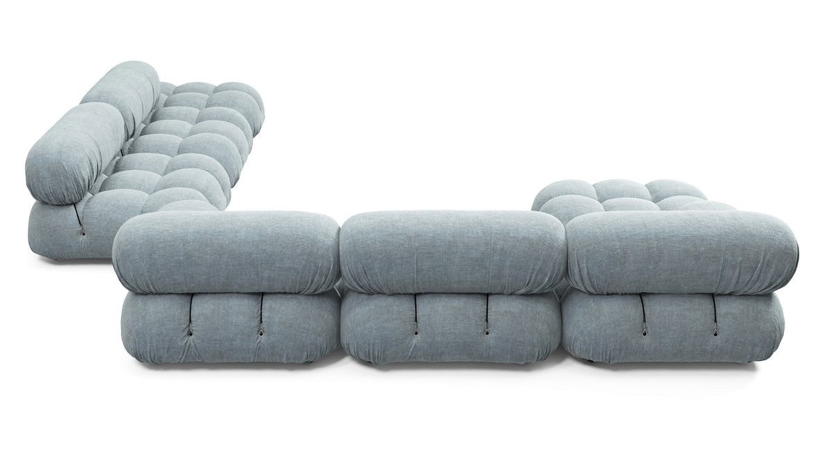 Bellini Large Sectional - Mario Bellini Large Sectional, Right Corner, Cerulean Chenille